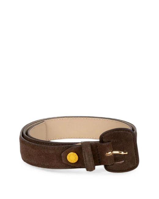 Gianni Chiarini Brown Suede Buckle Belt