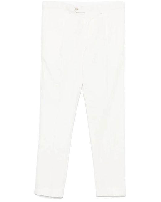 Barba Napoli White Tailored Trousers for men
