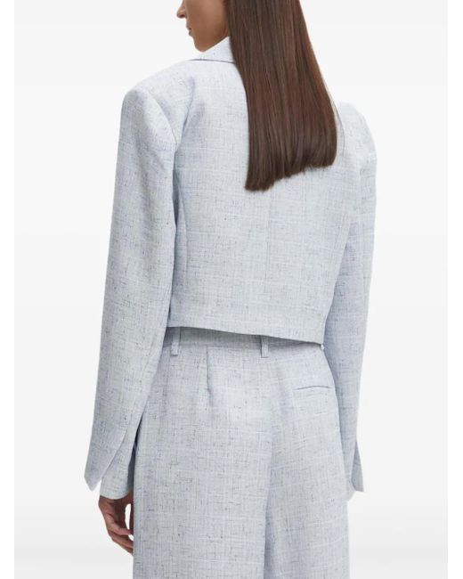 Gestuz Gray Double-Breasted Button Top