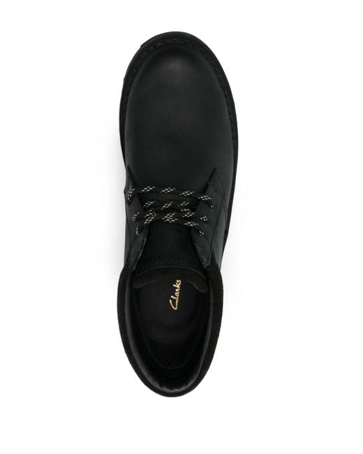 Clarks Black Corston Db Wp Leather Boots for men