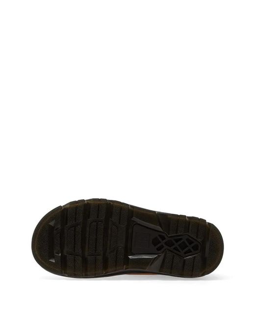 Dr. Martens Brown Zebzag Anywair Touch-Strap Mules
