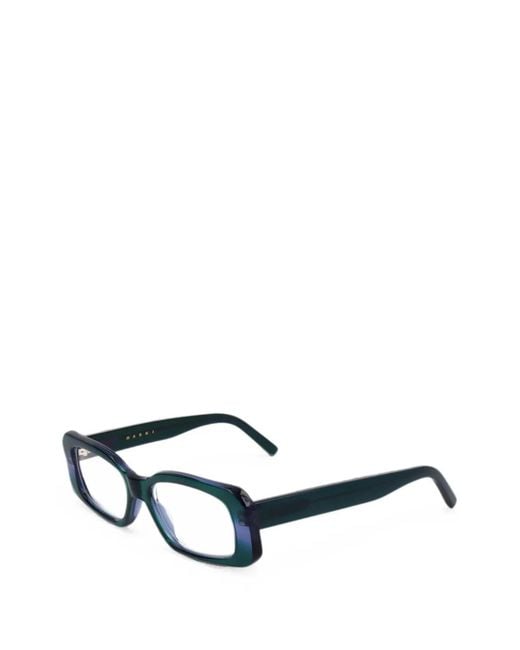 Marni White Brille Mit Eckigem Gestell