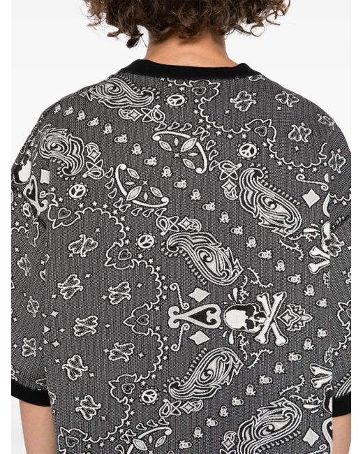 MASTERMIND WORLD Gray Reversible Short-Sleeve T-Shirt for men