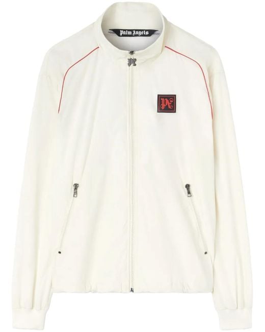 Palm Angels Natural Logo-Embroidered Bomber Jacket for men