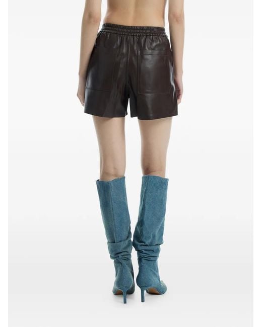 Arma Black Fyona Leather Shorts