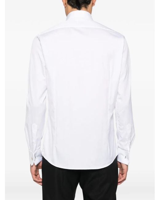Chemise Row À Col Pointu Tagliatore pour homme en coloris White