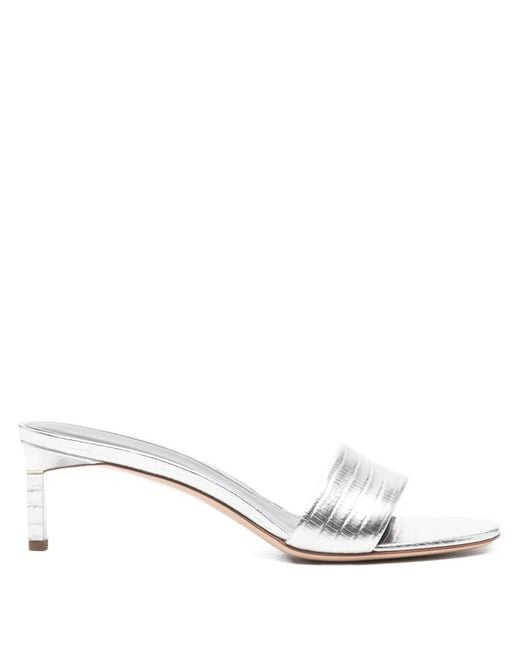Tom Ford White Metallic-Finish Leather Sandals