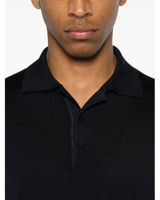 Polo Con Botones Canali de hombre de color Black