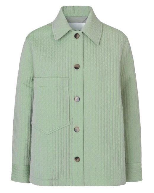 Samsøe & Samsøe Green Gesteppte Jacke mit aufgesetzten Taschen