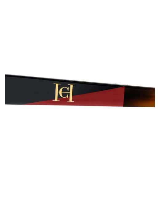 Carolina Herrera Black Geometric-Frame Sunglasses