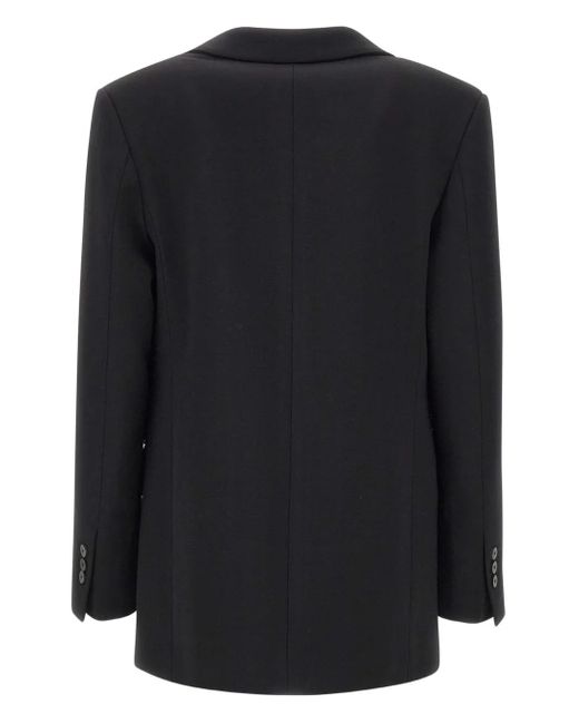 Seafarer Black Single-Button Notched-Lapel Coat