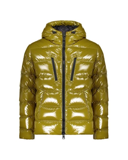 Herno Green Hooded Padded Jacket for men