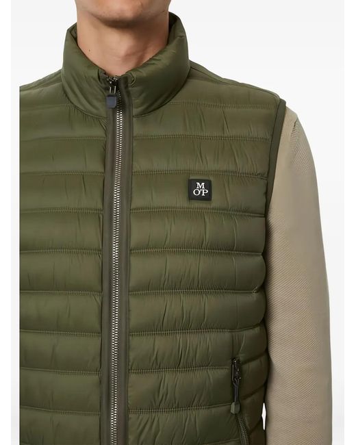 Marc O' Polo Green Quilted Zip-Up Gilet for men