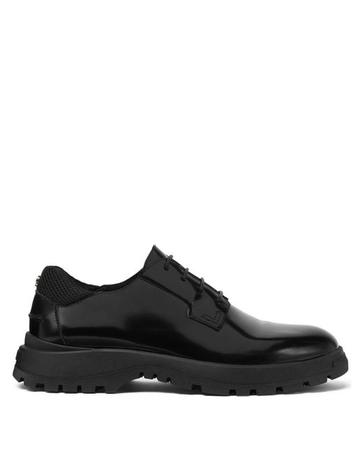 Versace Black Patent Leather Derby Shoes for men