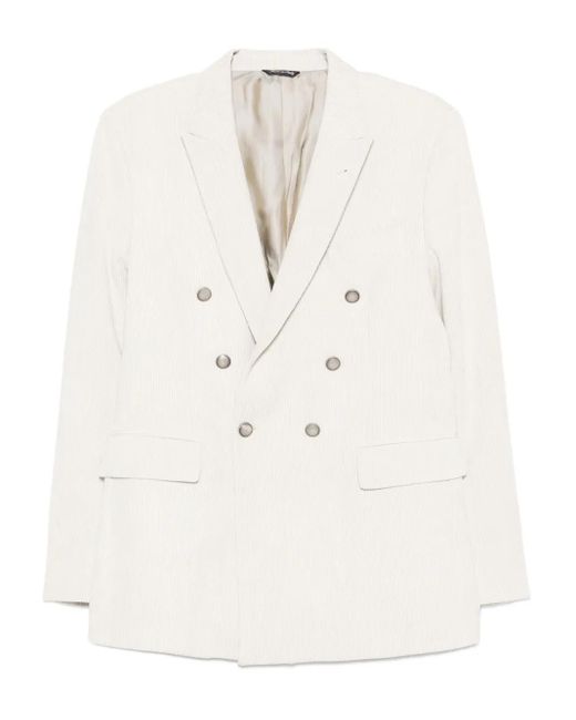 Reveres 1949 White Double-Breasted Blazer for men