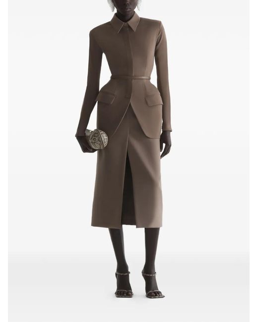 Mugler Brown Hourglass Jacket