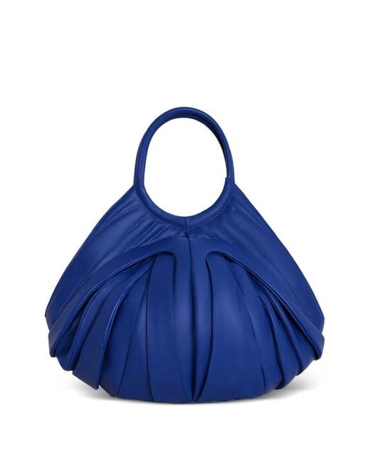 Saiid Kobeisy Blue Twisted Calfskin Bag