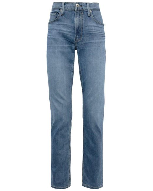 PAIGE Lennox Mid Waist Straight Jeans in het Blue voor heren