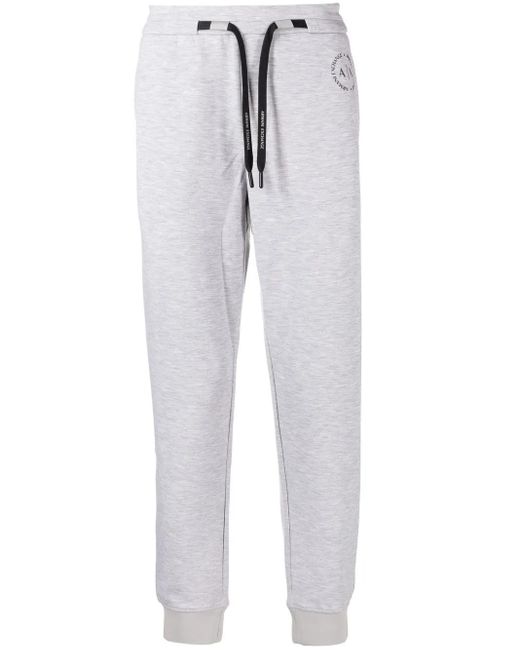 ARMANI EXCHANGE White Logo-Print Track Pants for men
