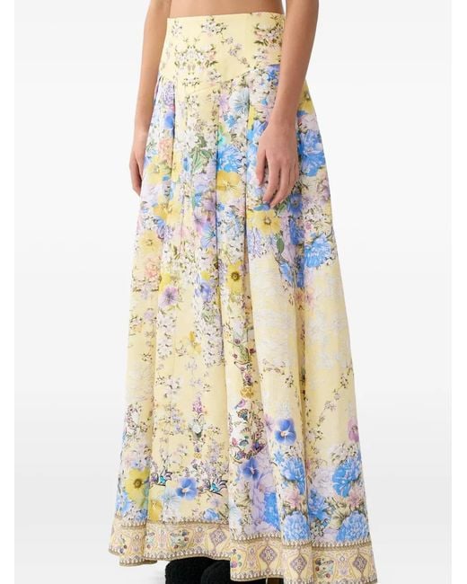 Camilla White Floral Print Skirt