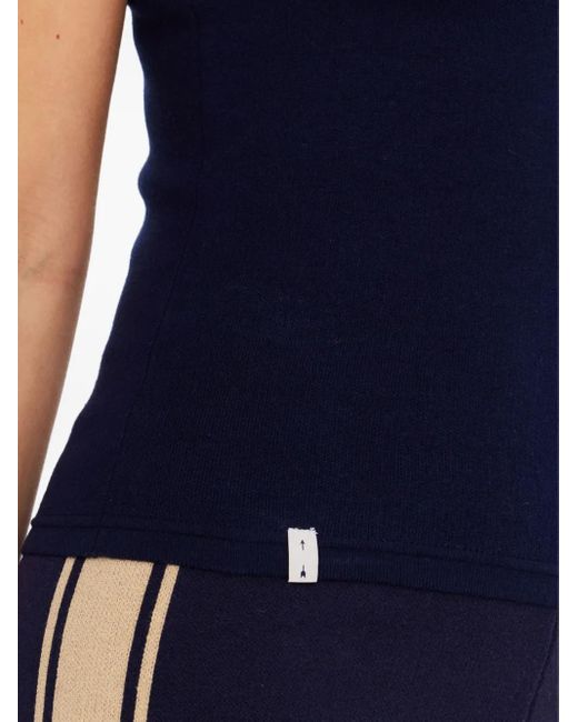 The Upside Blue Equine Raf Knit Tank Top