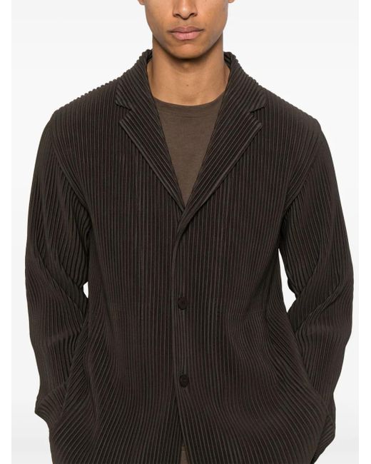 Homme Plissé Issey Miyake Black Corduroy Blazer for men