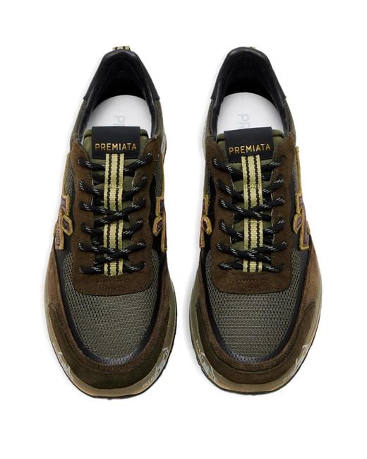 Premiata Brown Nous 7725 Appliqued Sneakers for men