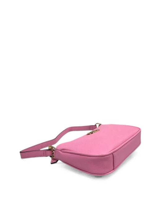 Twinset Pink Logo-Plaque Shoulder Bag
