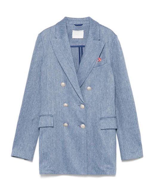 Circolo 1901 Blue Double-Breasted Blazer