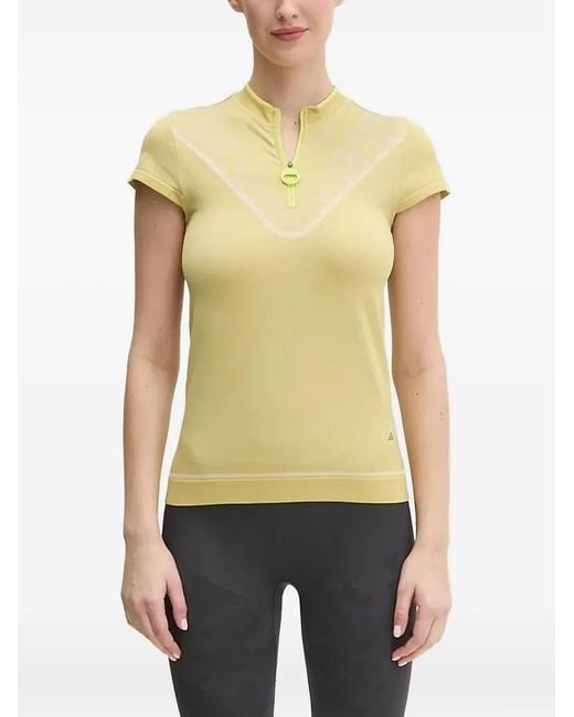 Adidas By Stella McCartney Green Truenature Golf Short-Sleeve Zip-Neck Top