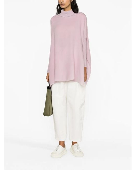 Herno Pink Rib-Trimmed Virgin-Wool Jumper