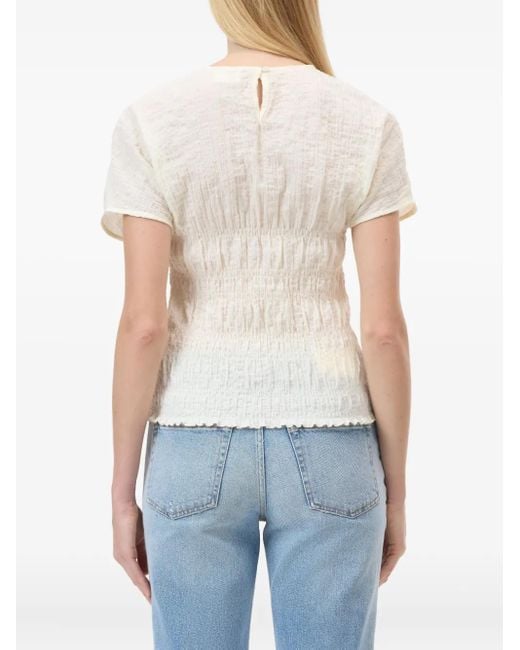 Camiseta fruncida Closed de color White