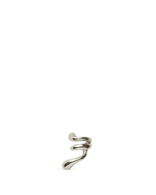 Ear Cuff A Spirale di Panconesi in White