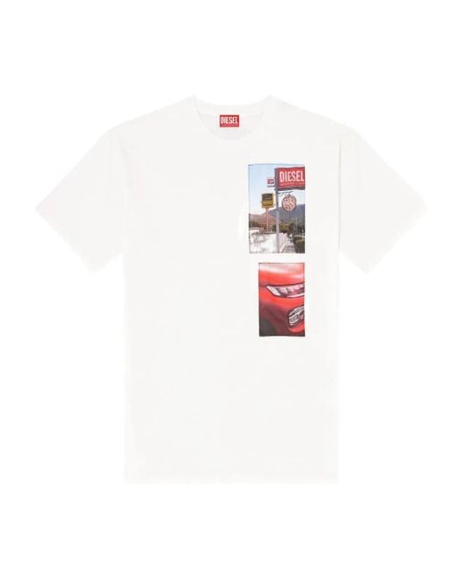 DIESEL White T-Shirts And Polos for men