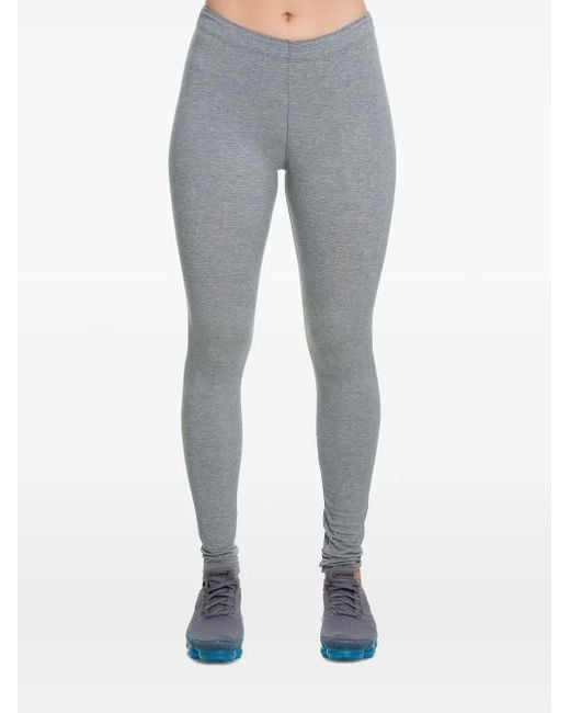 Nike Gray High-Waist Logo Leggings