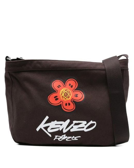 KENZO Schoudertas Met Tekst in het Black voor heren