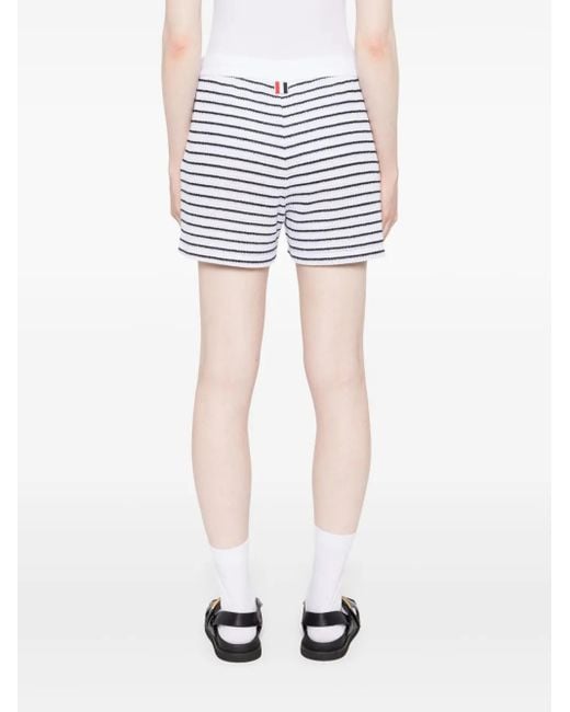 Thom Browne White Striped Shorts