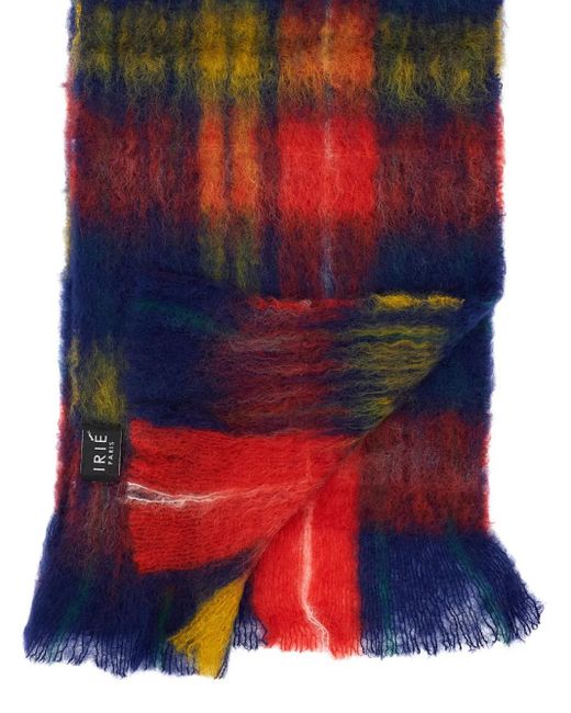 Irie Red Plaid-Pattern Scarf