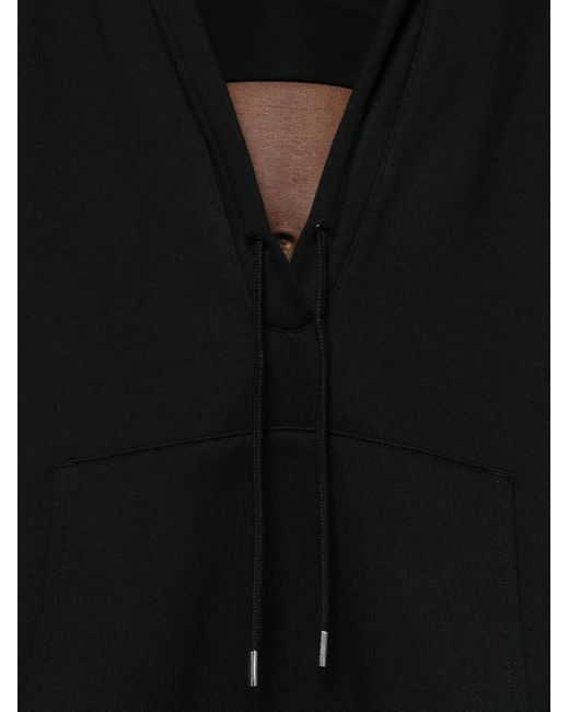 Courreges Black Hyperbole Hoodie Mini Dress