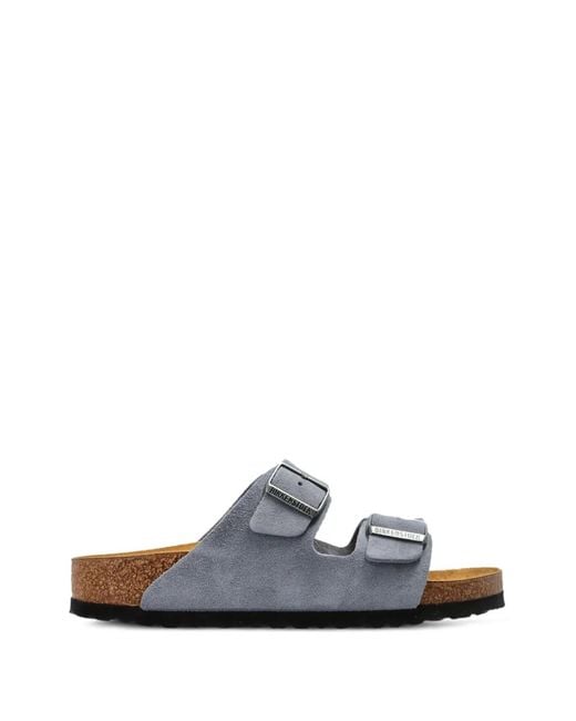 Birkenstock White Arizona Buckle-Fastening Sandals