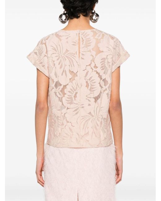 N°21 Pink Corded-lace T-shirt