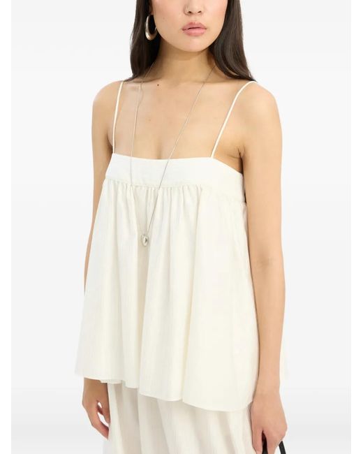 ROTATE BIRGER CHRISTENSEN White Striped Slip Top Bright