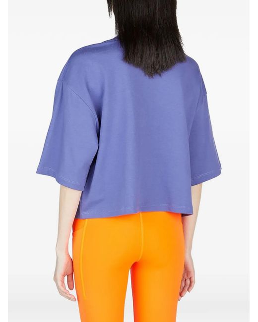 The North Face Blue X Online Ceramics Clock-Print Cropped T-Shirt