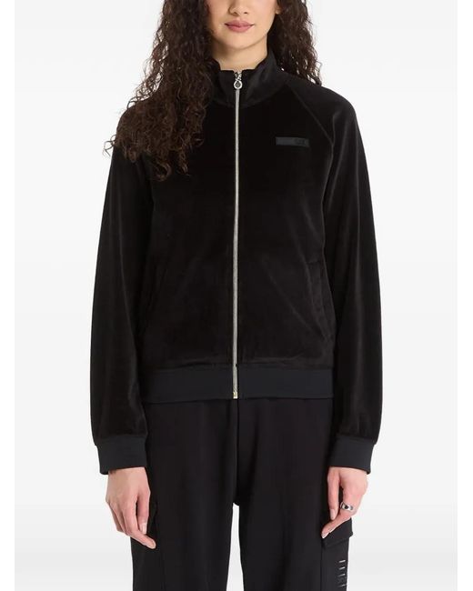 EA7 Sweater Met Rits in het Black