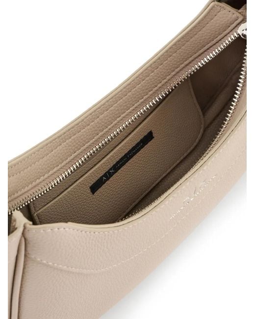 ARMANI EXCHANGE Natural Logo-Stamp Shoulder Bag