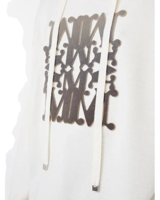 Max Mara White 'Taddeo' Virgin Wool Sweater