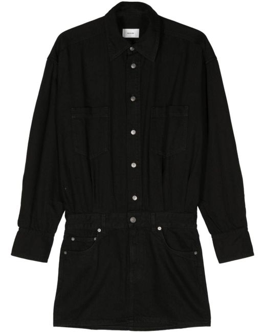 Robe-chemise courte Tatum en jean Haikure en coloris Black
