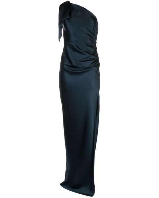 Vestido de fiesta asimétrica Michelle Mason de color Blue