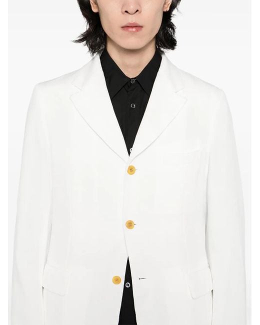 COMME DES GARÇON BLACK Single-breasted Blazer White