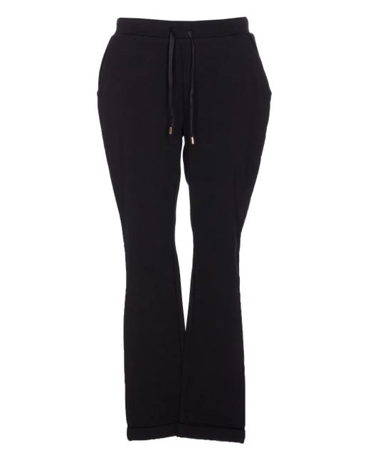 Liu Jo Black Drawstring-Waist Trousers